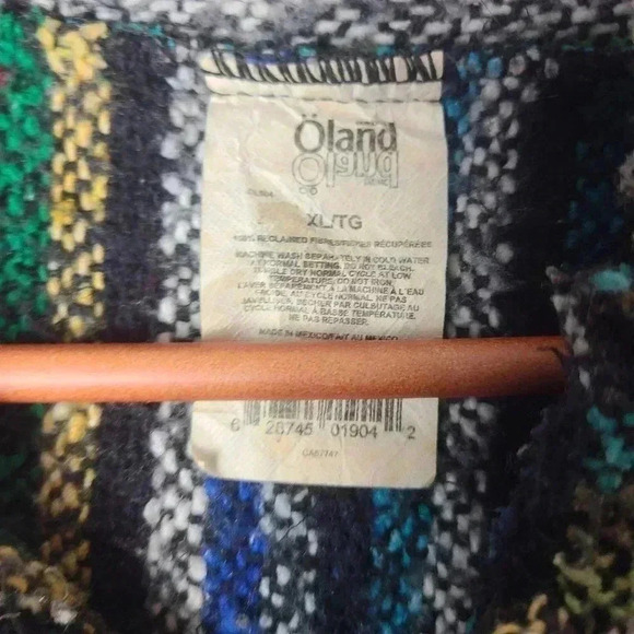 Rasta Rainbow Stripe Drug Rug Hoodie Poncho - XL - Picture 2 of 3